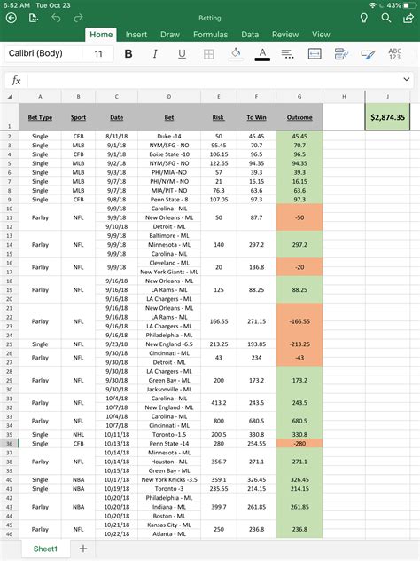 sports bet tracking spreadsheet.